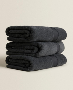ZARA HOME ПОЛОТЕНЦЕ ИЗ ХЛОПКА ВЫСШЕГО КАЧЕСТВА, АНТРАЦИТОВЫЙ