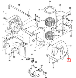 Болт струбцины Tohatsu 2.5-9.8 (8x122) (YUELANG)