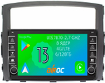 Магнитола для Mitsubishi Pajero 4 2006-2022 - Airoc AB-2603 (кнопки и крутилки), Android 13, TS20, 6/128Гб, SIM-слот, CarPlay