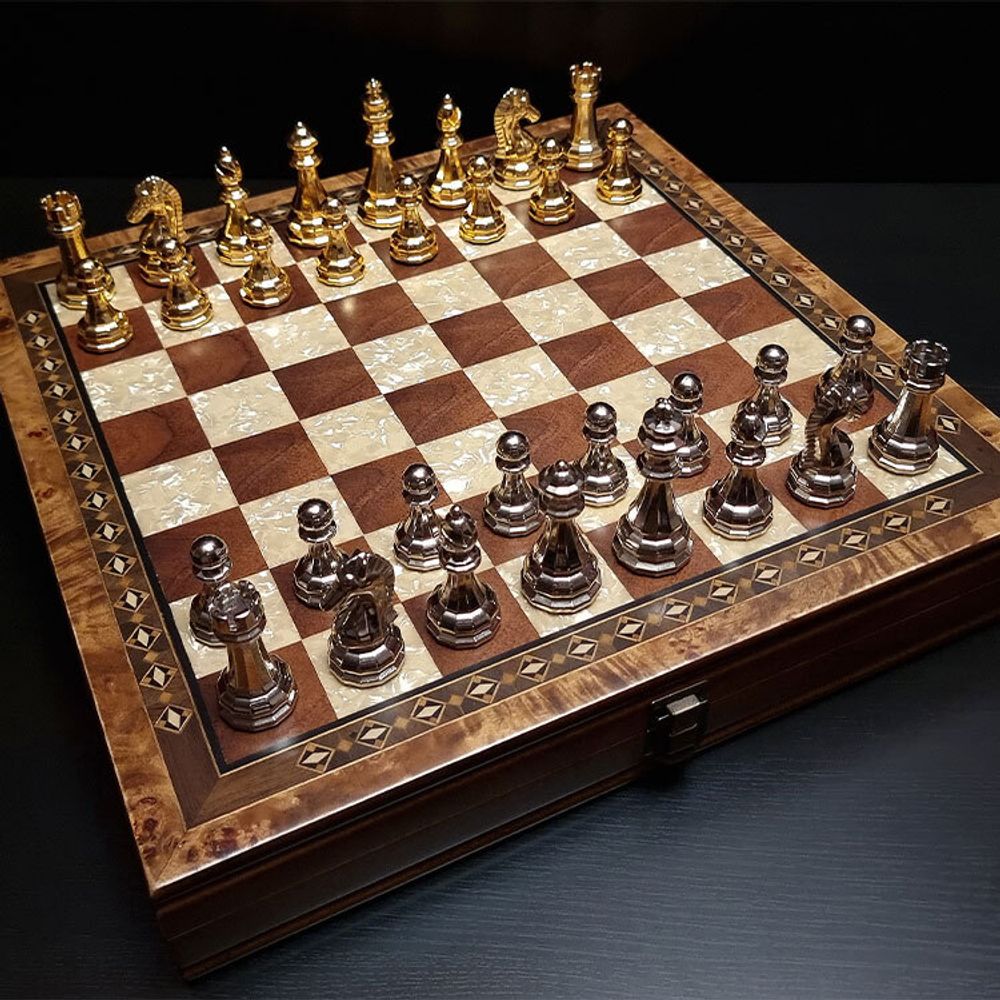 Шахматы "Престиж" большие 39х39 см клен антик (2813.MAZ)