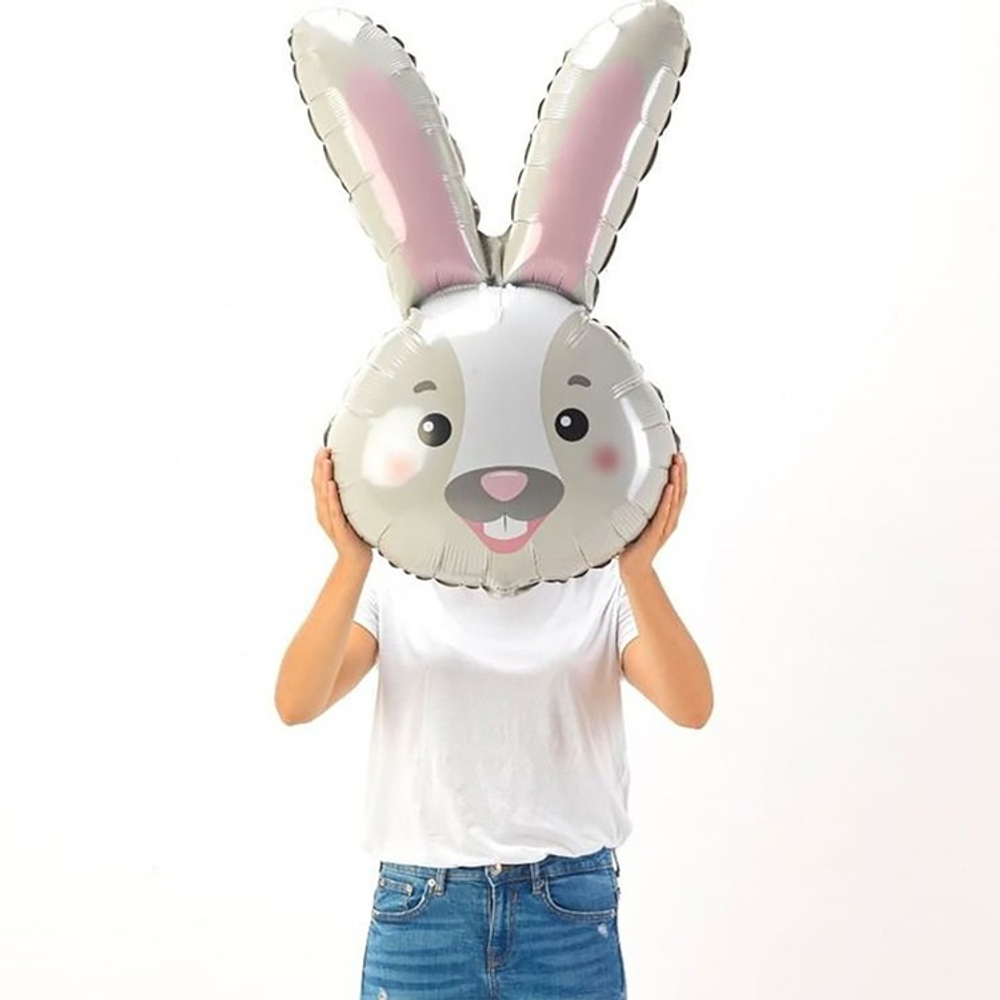 Фольгированный шар-фигура «Голова зайца», 94 см