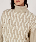 Шерстяной гольф Ferdolia BOSS BLACK - бежевый(50523719)