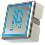 QDTB4.B.B TBK4, светодиодный (blu), выпуклости Брайля на нажимной пластине
