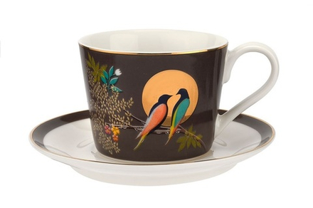 Portmeirion Чашка для эспрессо Chelsea Sara Miller 110 мл с блюдцем Темно-серый