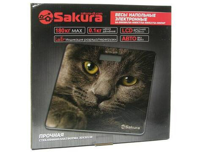 Весы напольные электронные до 180кг "Кошка" Ultraslim