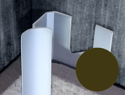 Алюминиевый внутренний профиль под плитку бронза IJC