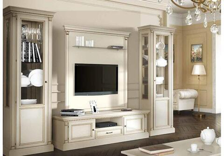 FLORENCE Шкаф-витрина 1-дв. с зеркалом и подсветкой (правая) Арт. 515