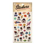 Наклейки "Космонавты" 21,5*11см. светятся в темноте