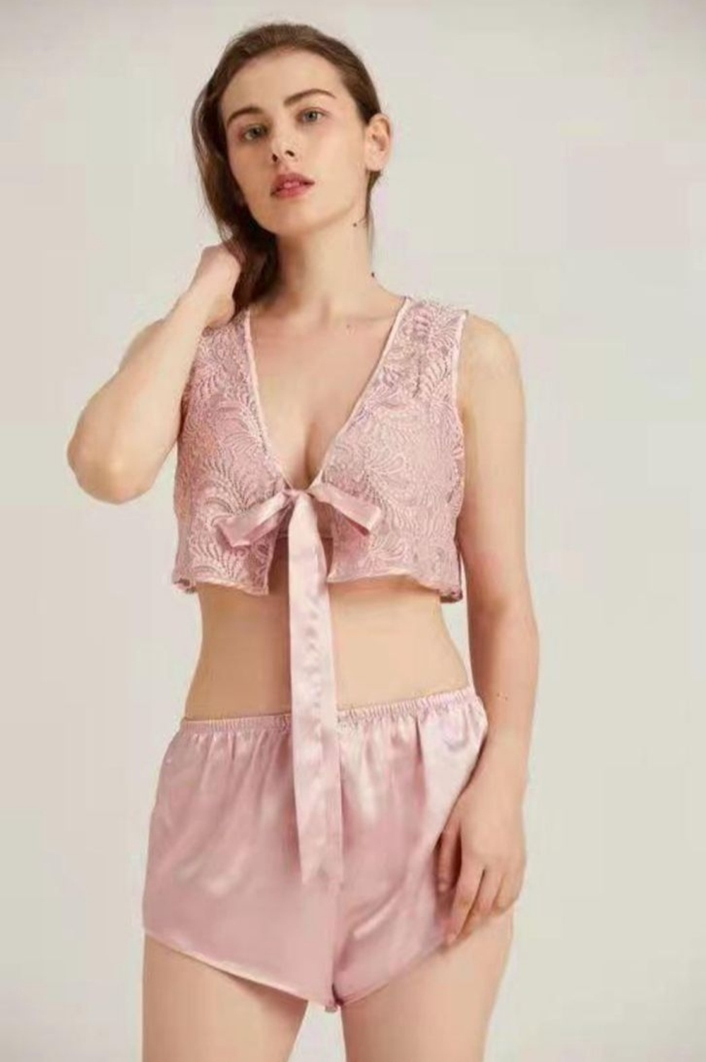 Пижама шорты+майка-желетка П00412