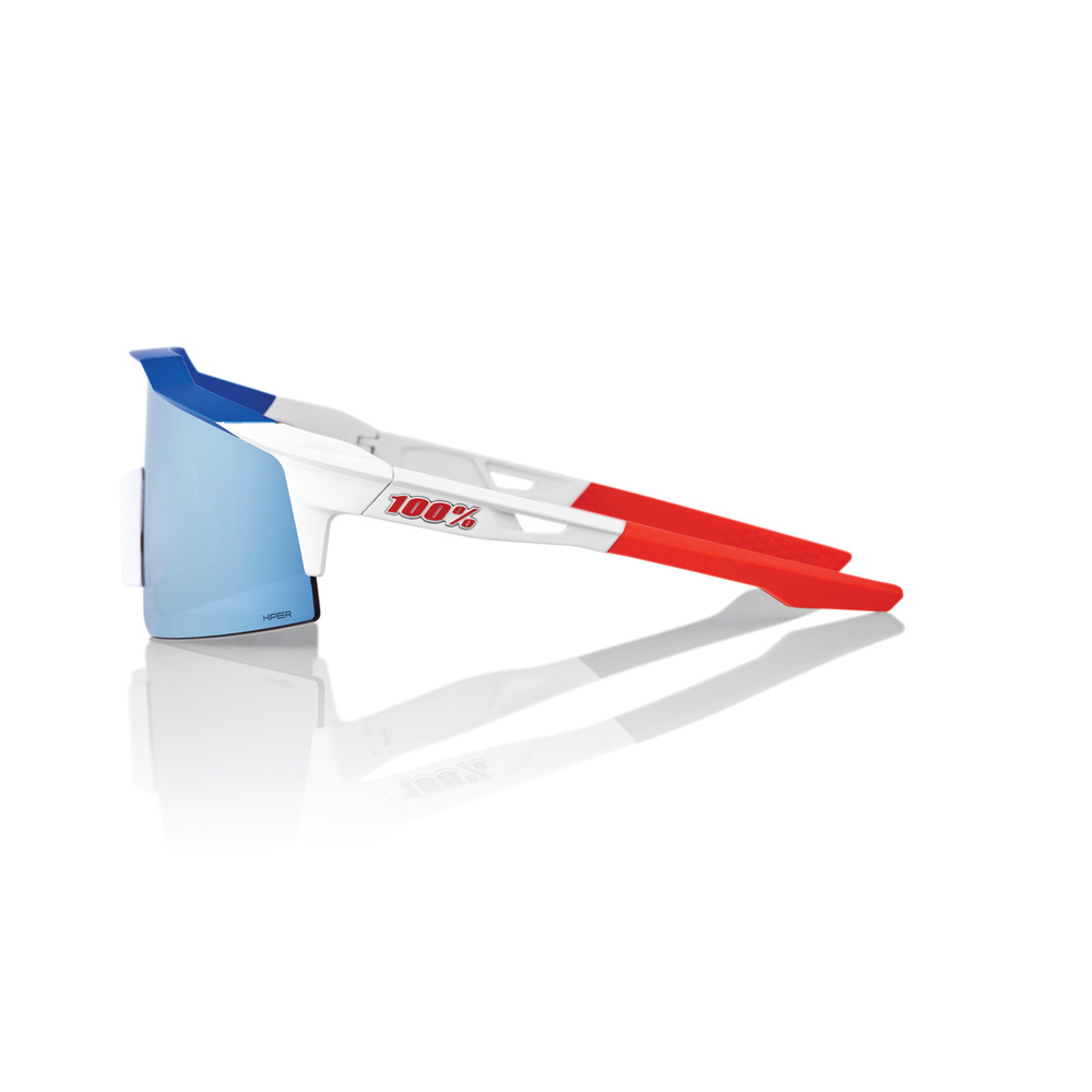 Спортивные очки 100% Speedcraft SL / TotalEnergies Team Matte White/ / Metallic HiPER Blue ML Mirror Lens