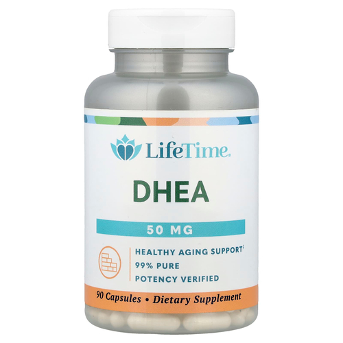 LifeTime Vitamins, ДГЭА, 90 капсул (25 мг в каждой капсуле)