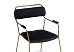 Стул на металлокаркасе Woodville Aspen black, gold