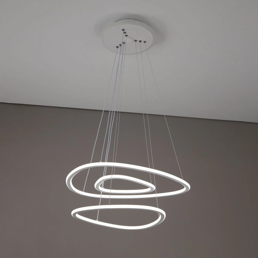 Citilux Неон Смарт CL731A330E RGB Умная подвесная люстра Белая