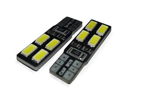 Лампа светодиодная 12V 5W без цоколя белый 8 SMD 5630 с обманкой 2 шт. блистер AVS