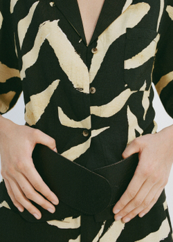 Рубашка с принтом и коротким рукавом