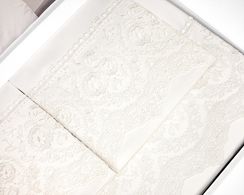 Постельное белье ELEGANT крем с кружевом TIVOLYO HOME Турция