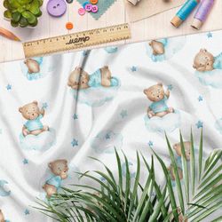 Ткань оксфорд 600 сонные медвежата