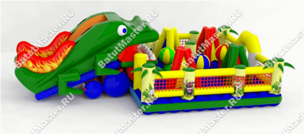 Надувной батут "Лагерь в джунглях"