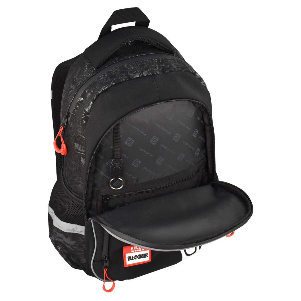 Рюкзак школьный, Феникс+, 31х44х16 см, полиэстер, аппликация из эластичной резинки, сублимационная печать, шелкография, 1 отделение (-я)