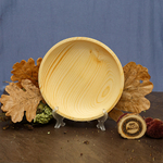 Деревянная глубокая чаша-тарелка Art of Siberia из древесины сибирская пихта 19 см. T68