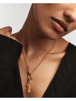 Подвеска Drop Large Yellow Aventurine серебро 925 пробы покрытое золотом