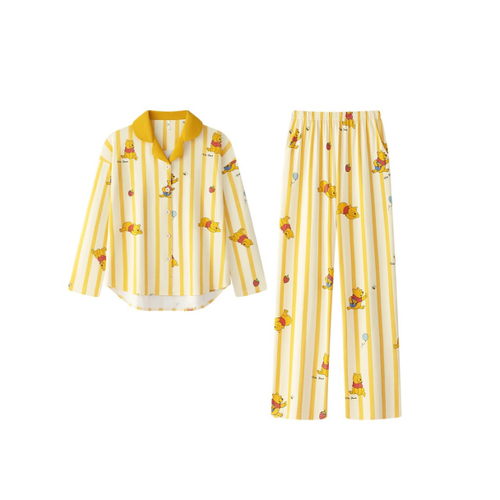 Пижама Disney «Милый Винни» в полоску, желт.