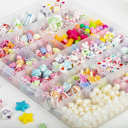 Набор для создания бижутерии и украшений BEADS SET, 450 элементов, 24 вида, BRAUBERG KIDS, 664695