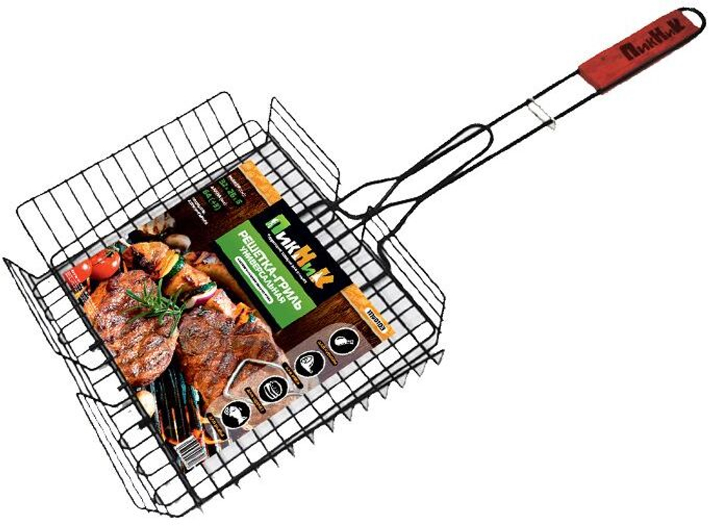 Решетка-гриль Твой Пикник 32х26х6см антипригарная глубокая