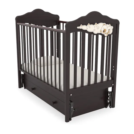 Детская кроватка с универсальным маятником Angela Bella Изабель Махагон