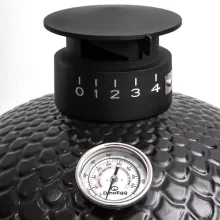 Керамический угольный гриль DinoEgg Classic Black, 46 см, с ножками и столиками