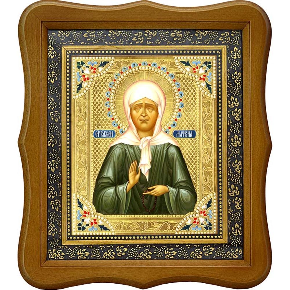 Икона Святой блаженной Матроны Московской на холсте.
