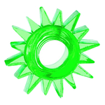 Зеленое эрекционное кольцо-солнце ToyFa Basic 818004-7