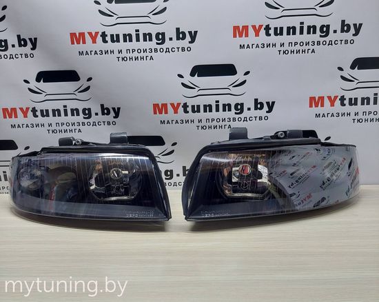 Передние фары black для Audi A4 B6
