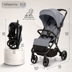 Прогулочная коляска Sweet Baby Aura Plus Light Grey