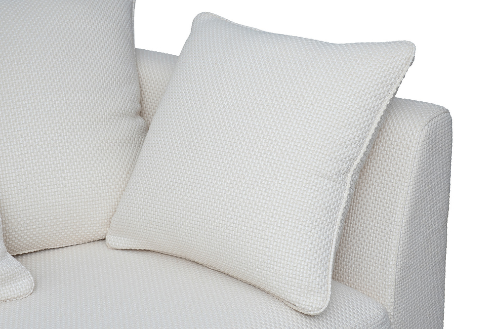 Диван Garda Decor Роберто (Roberto) трехместный, рогожка кремовый BOTEGA-SVBEG 250*100*90 см