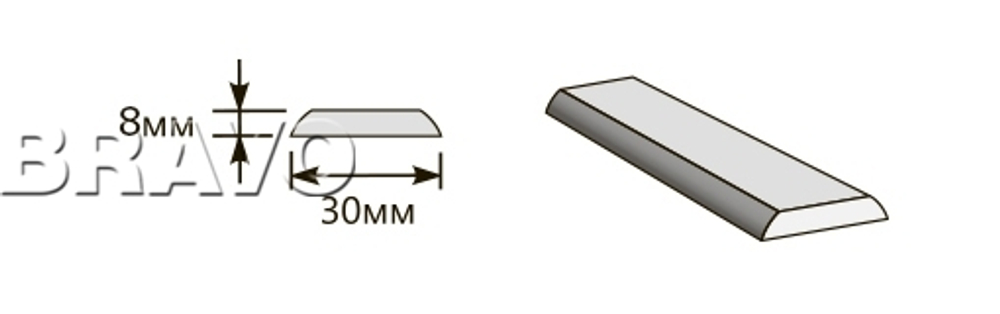 Притворная планка 2000*30*8