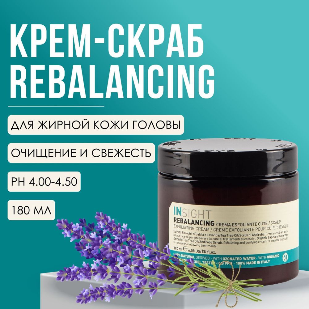 INSIGHT REBALANCING Крем очищающий для кожи головы, 180 мл