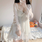 Пеньюар(винтаж) сорочка+халат 107#