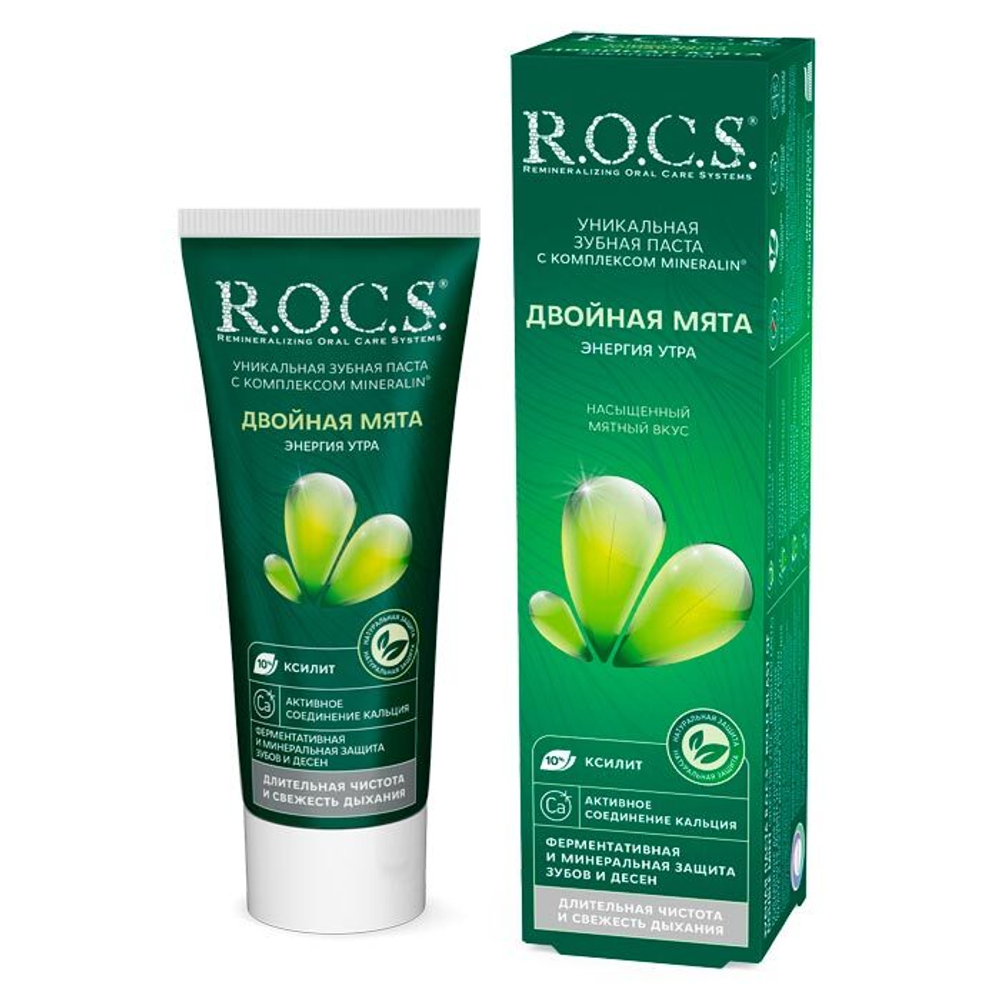 Зубная паста ROCS Двойная мята 74 г