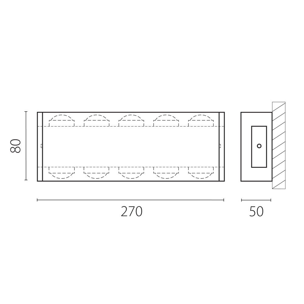 343057 Светильник GEMMA 10х1W LED 1100LM G ЧЕРНЫЙ 4000K IP65