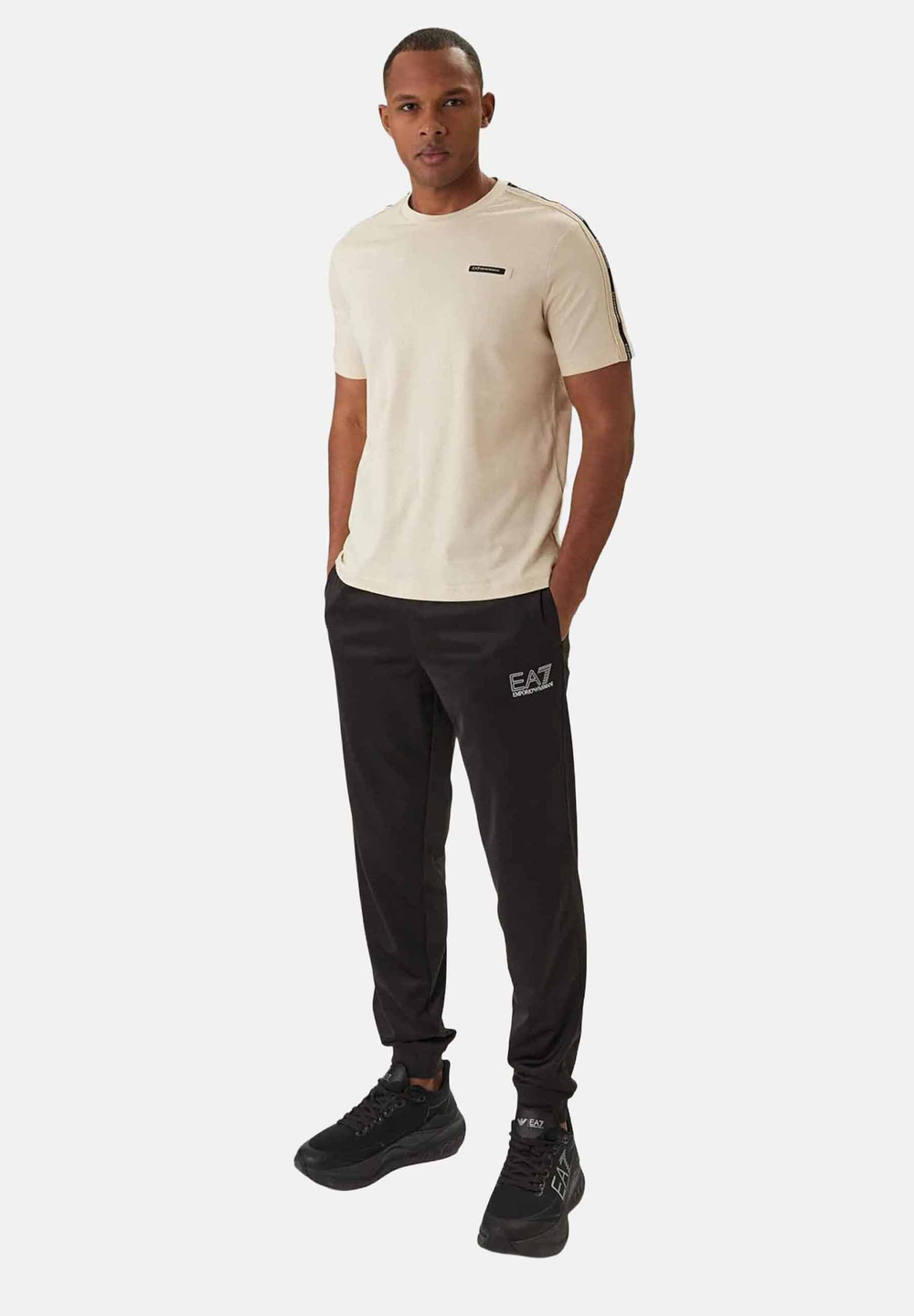 EA7 Emporio Armani VAR - Футболка с принтом - Бежевый