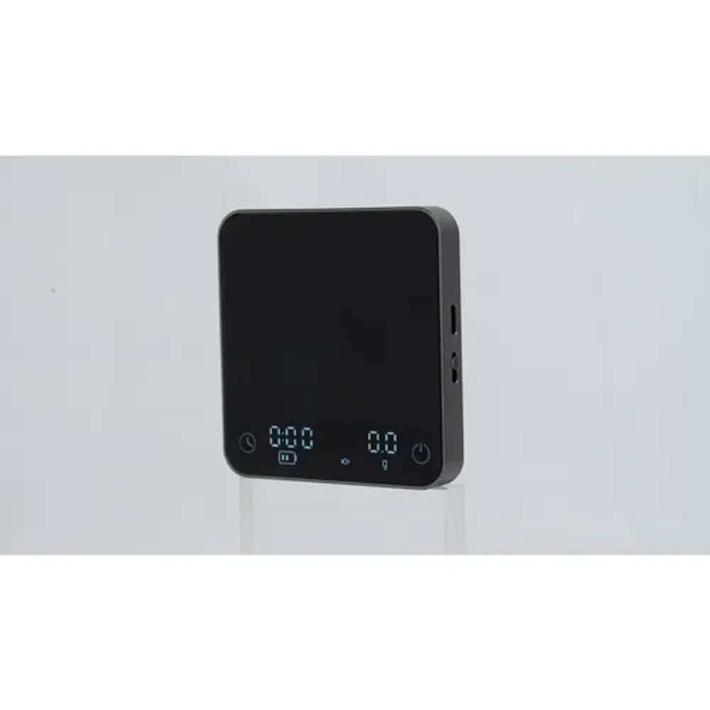Весы кофейные портативные черные 0,1-2000гр 9,2*8,7 см h1,5 см USB зарядка P.L. Barbossa