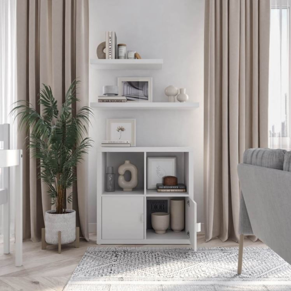 Фора модуль с дверцей, ручка металл, 33*33*37 см, белый