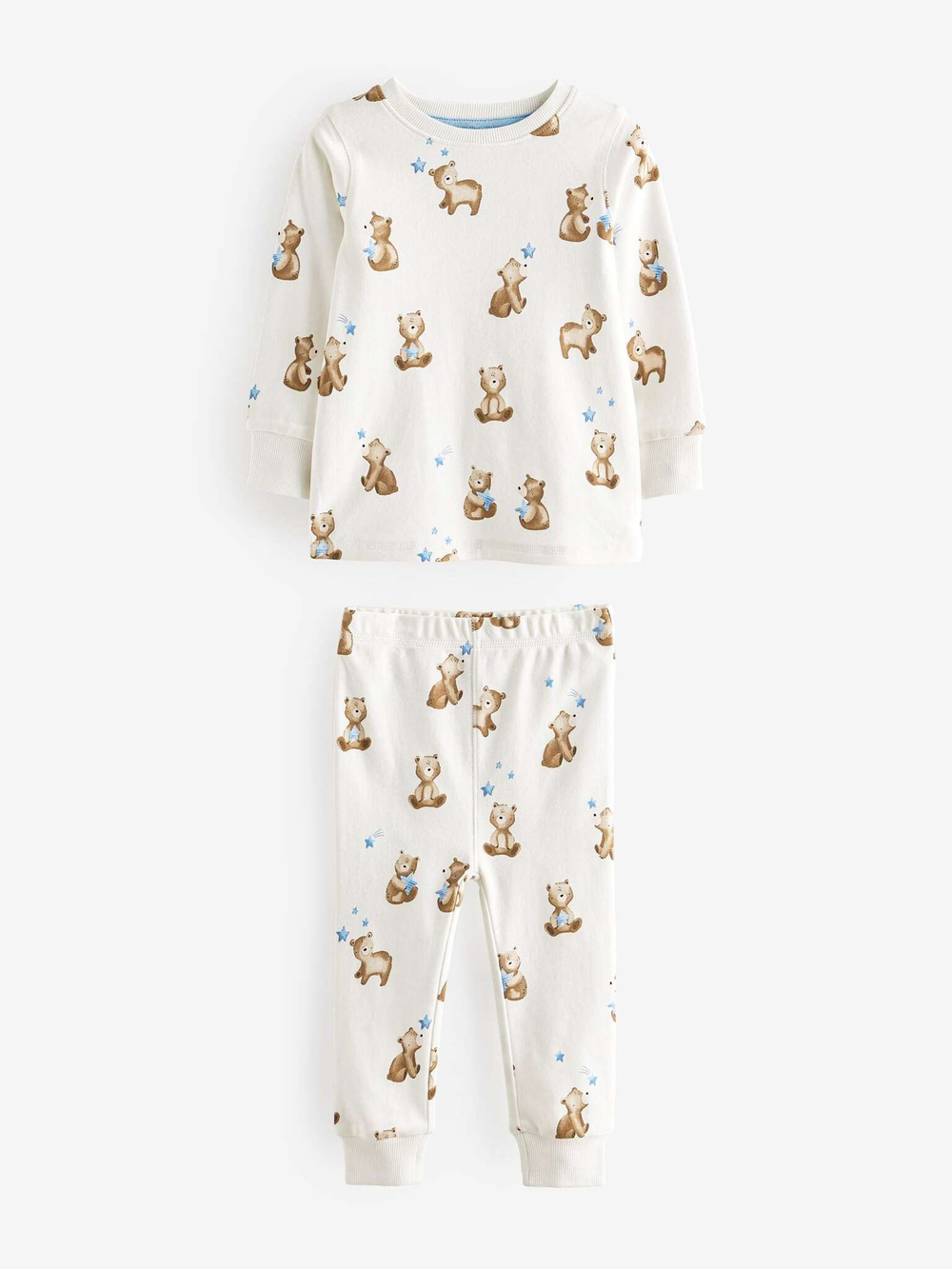 Пижама для мальчика Next 306-121, 3 шт., Молочный, Голубой