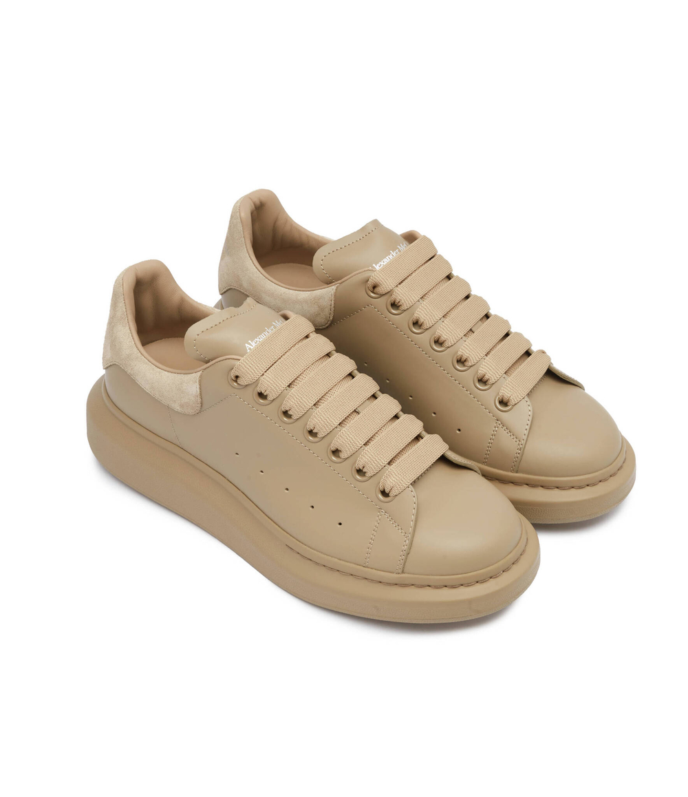 Кожаные кроссовки Alexander McQueen - бежевый(727388 WIEEY)