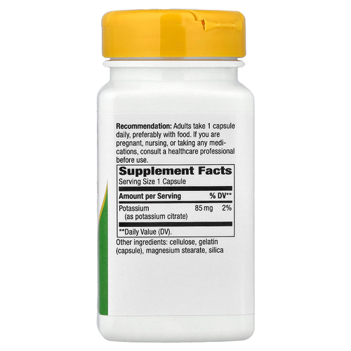Nature's Way, калий, 85 мг, 100 капсул