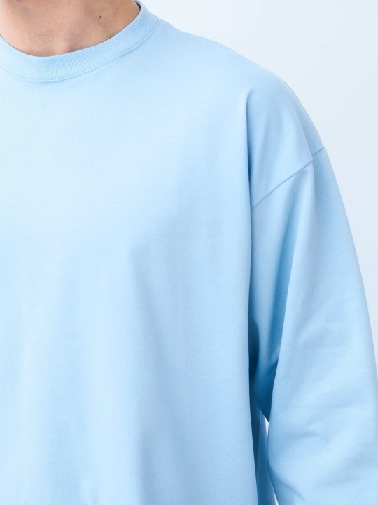 Лонгслив оверсайз (голубой) 230 г