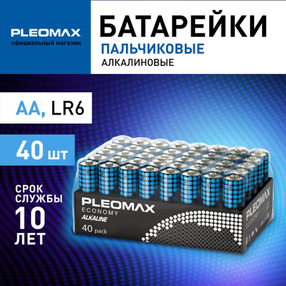 Батарейки Pleomax LR6-40 bulk Economy Alkaline | Батарейки Щелочные (Алкалиновые)