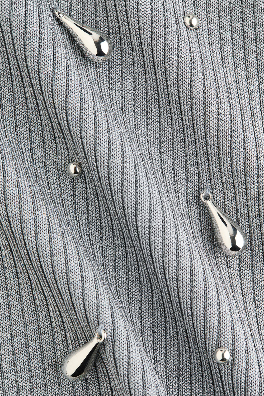 H&M Топ без рукавов с бисером, серый