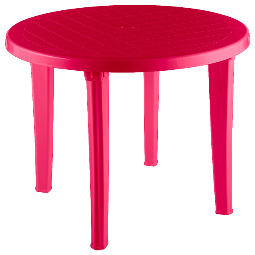 Стол пластиковый  арт.ЭП 391640 круглый (фуксия) розовый